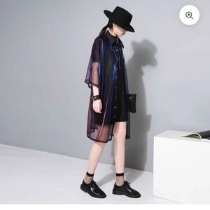 Color shift sheer t shirt dress